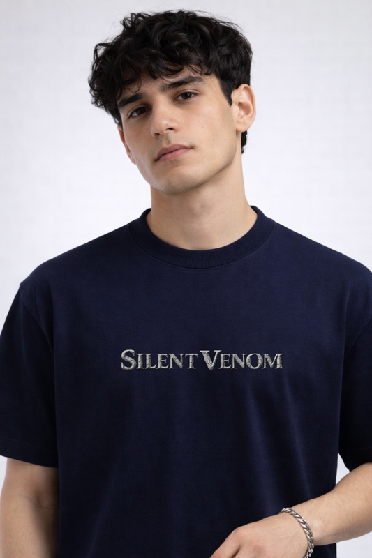 Silent Venom Oversized Midnight Blue Edition Tee | Mens Tshirt