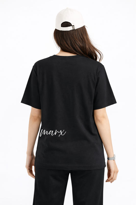 MIRCH MARX Minimal Oversized Black Edition Tee | Womens Tshirt
