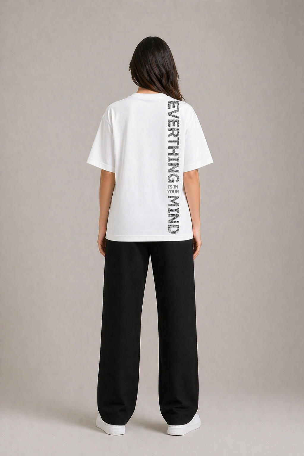 Everything Is In Your Mind Oversized White Edition Tee | Womens Tshirt