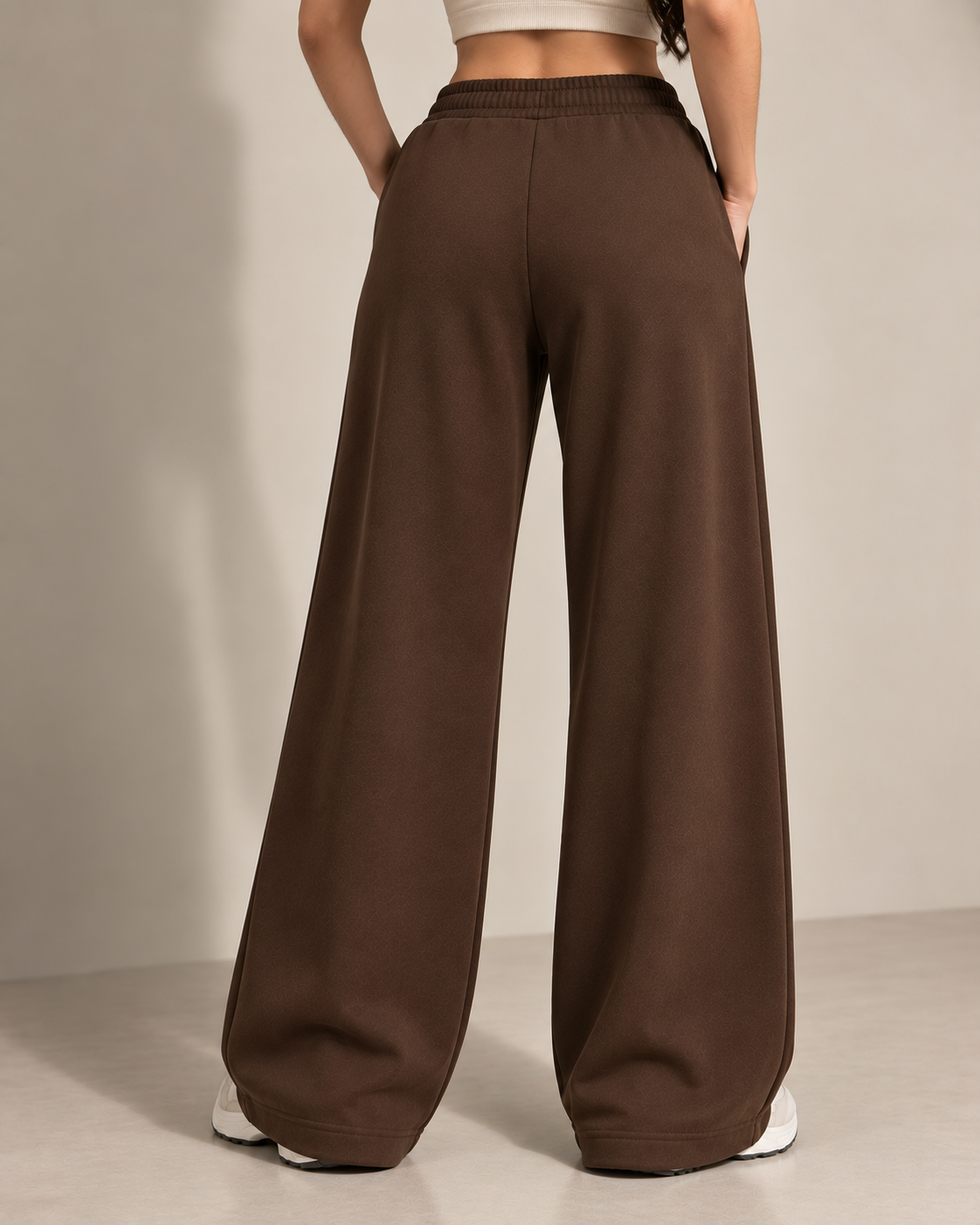 Earth Tone Womens Wide-Leg Trackpants