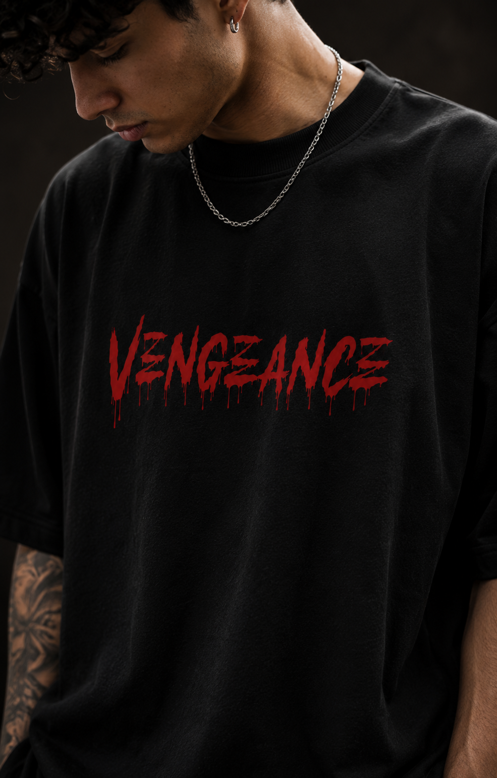 Vengeance Oversized Black Edition Tee | Mens Tshirt