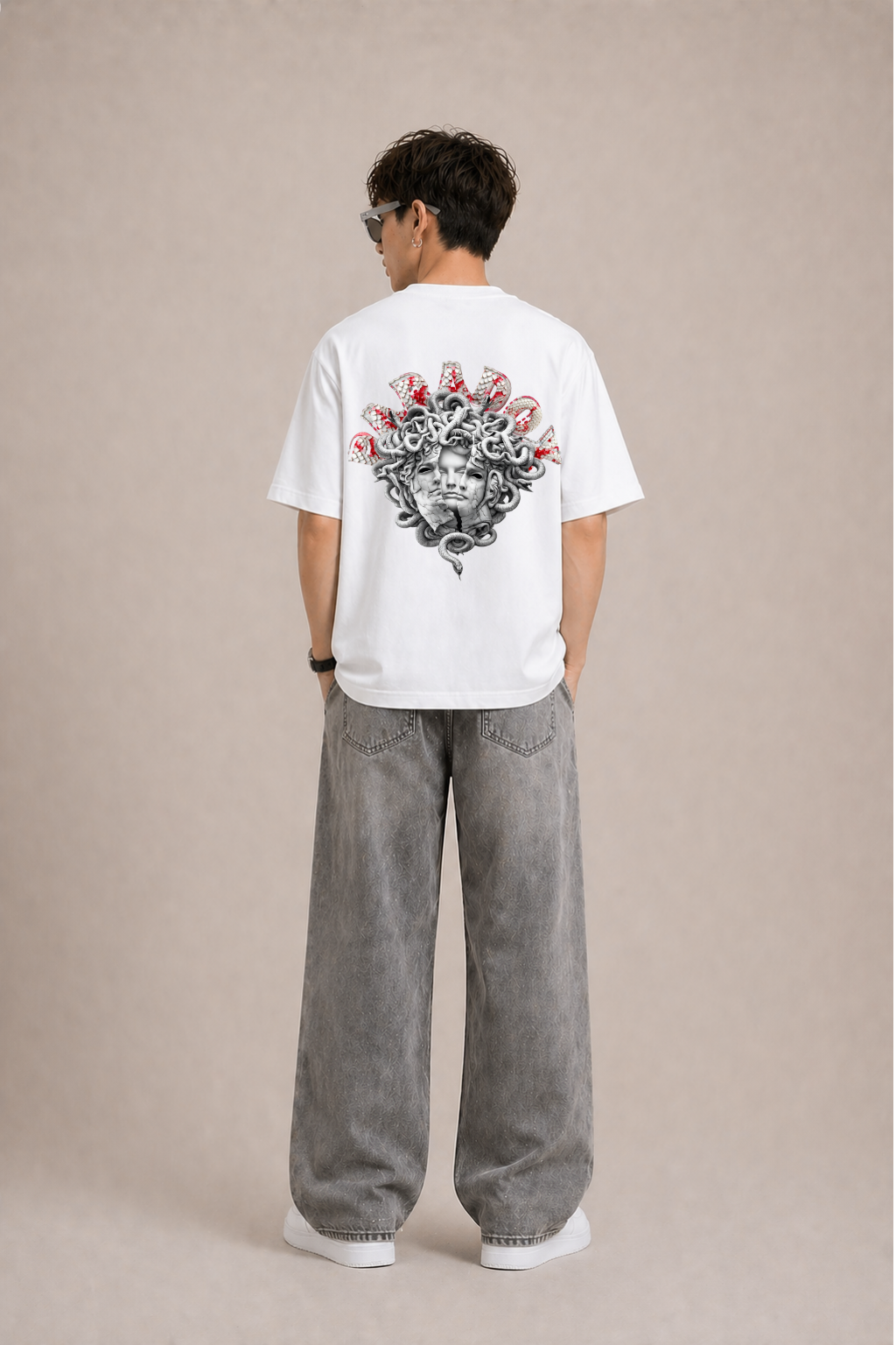 Silent Venom Oversized White Edition Tee | Mens Tshirt