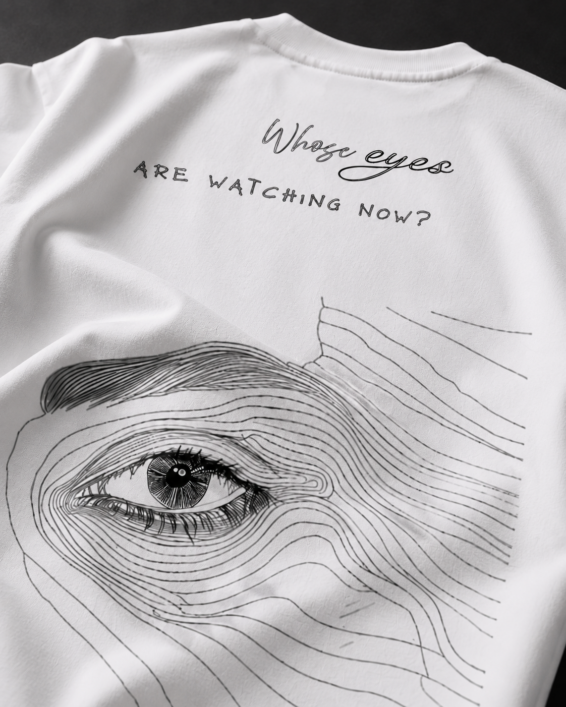 Who's Watching - Oversized White Edition Tee | Mens Tshirt