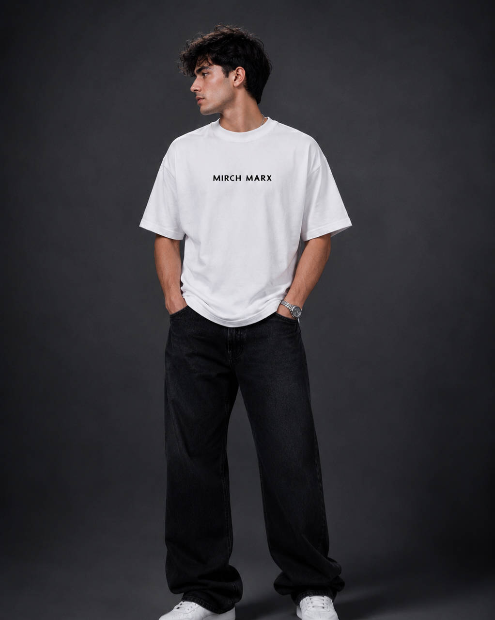 Who's Watching - Oversized White Edition Tee | Mens Tshirt