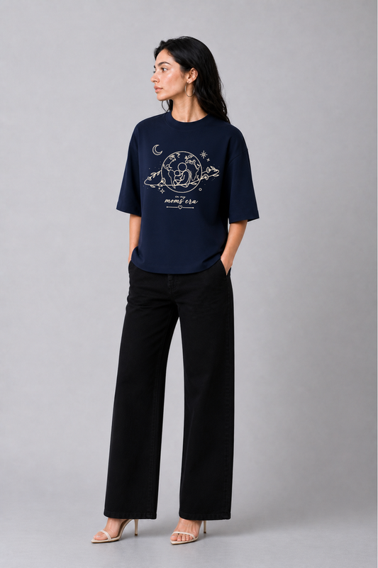 Mom's Era Oversized Midnight Blue Mom's Edition Tee