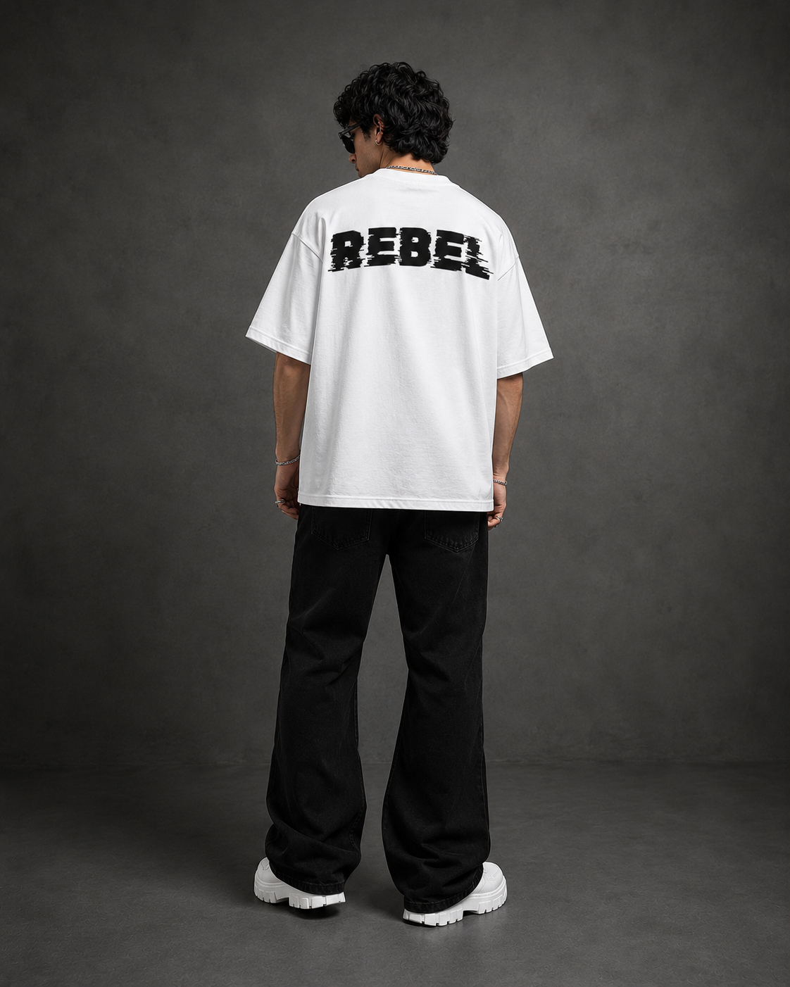 Rebel Oversized White Edition Tee | Mens Tshirt