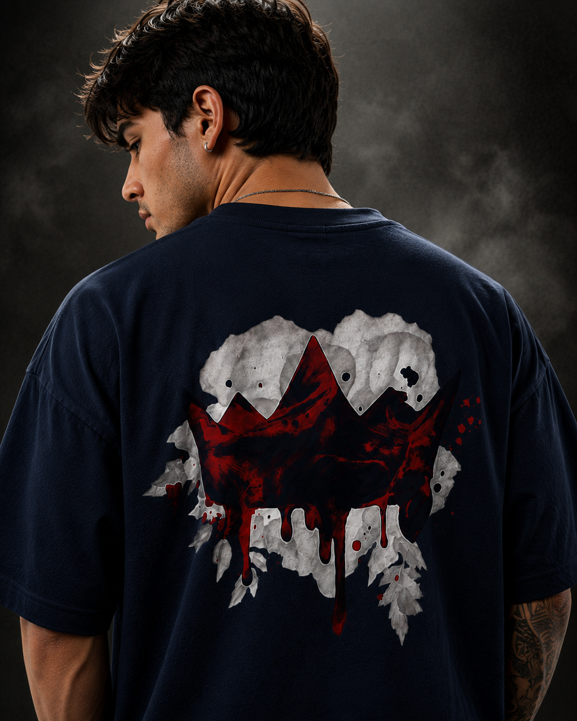 Vengeance Oversized Midnight Blue Edition Tee | Mens Tshirt
