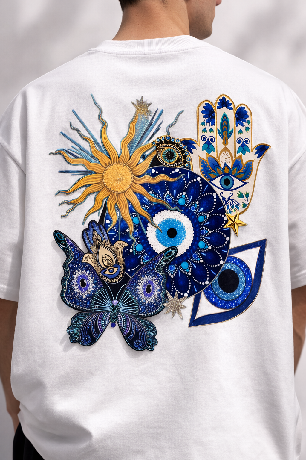 Nazar is Real Oversized White Edition Tee | Mens Tshirt