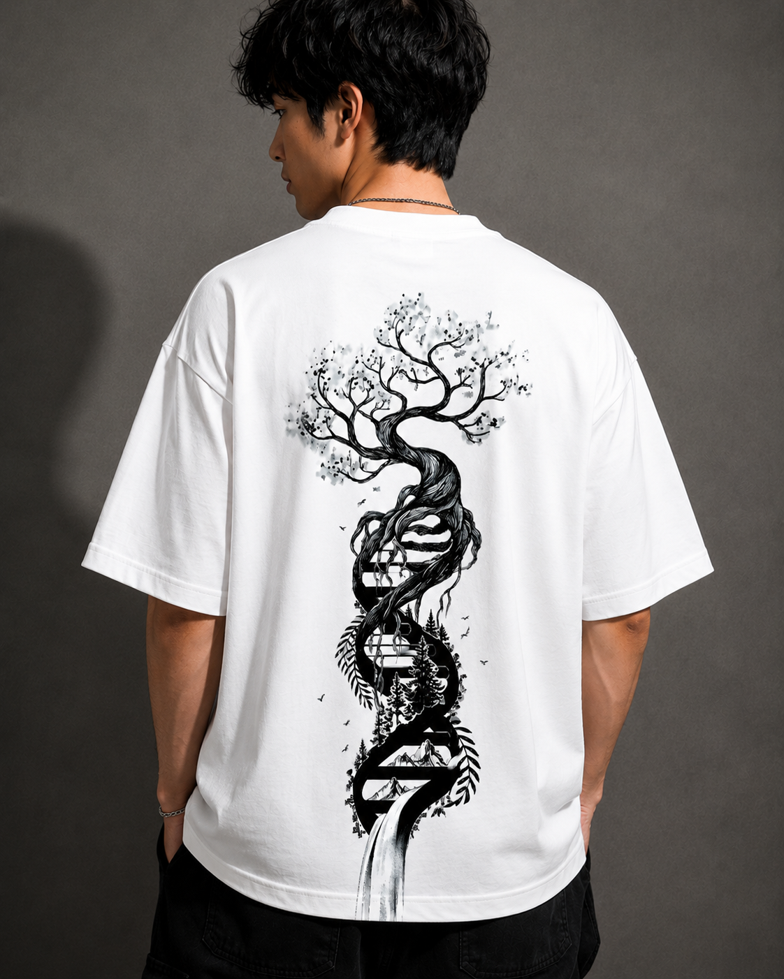 Infinity of Life - Oversized White Edition Tee | Mens Tshirt