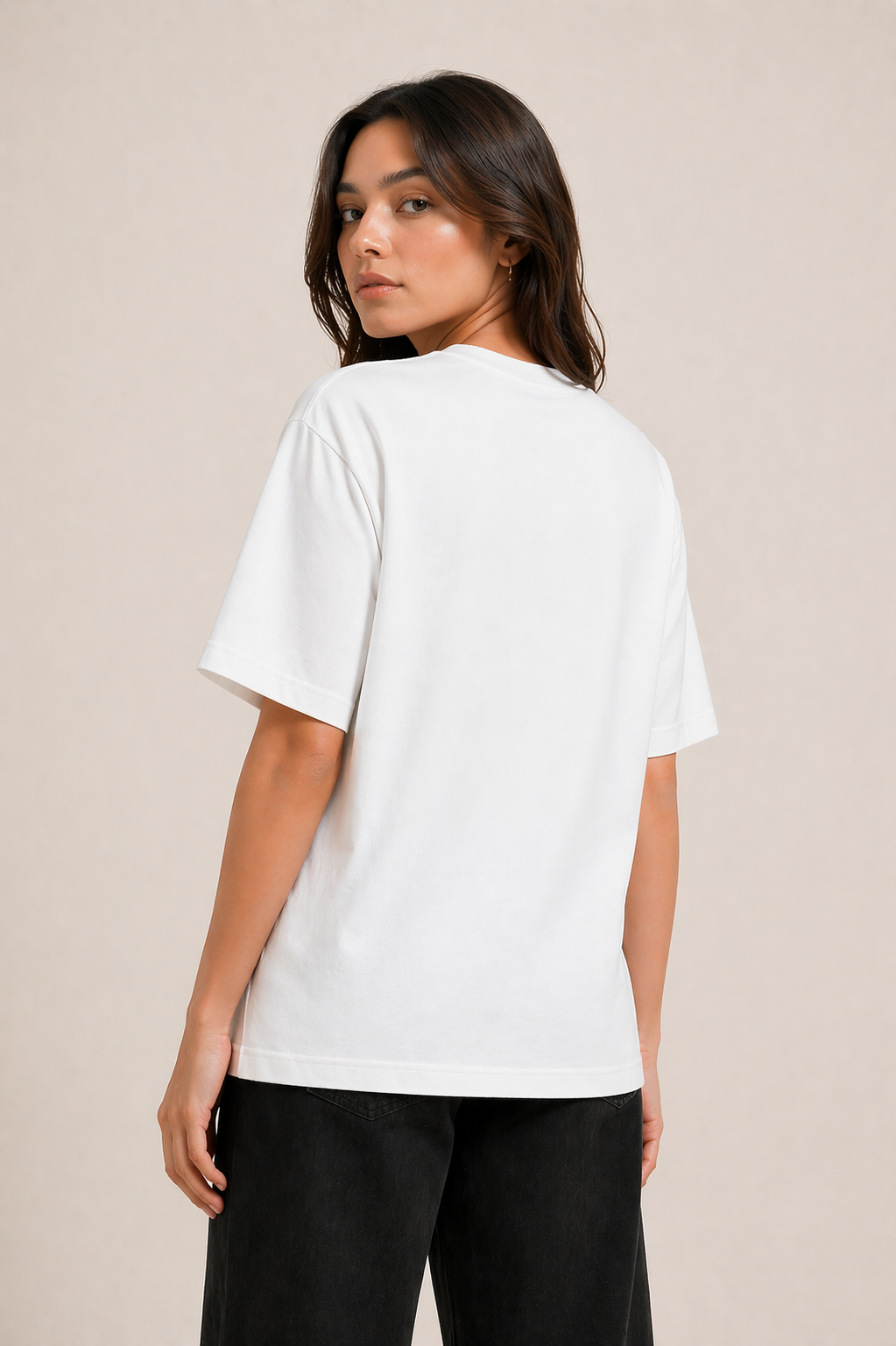 Expressive Oversized White Edition Tee | Womens Tshirt