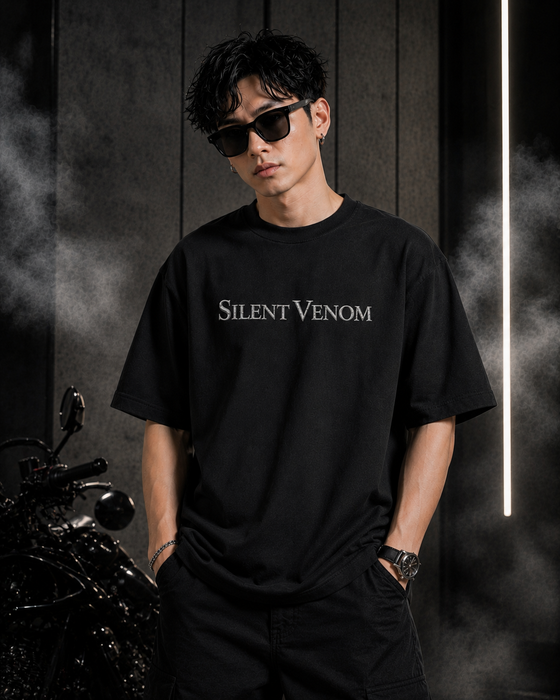 Silent Venom Oversized Black Edition Tee | Mens Tshirt