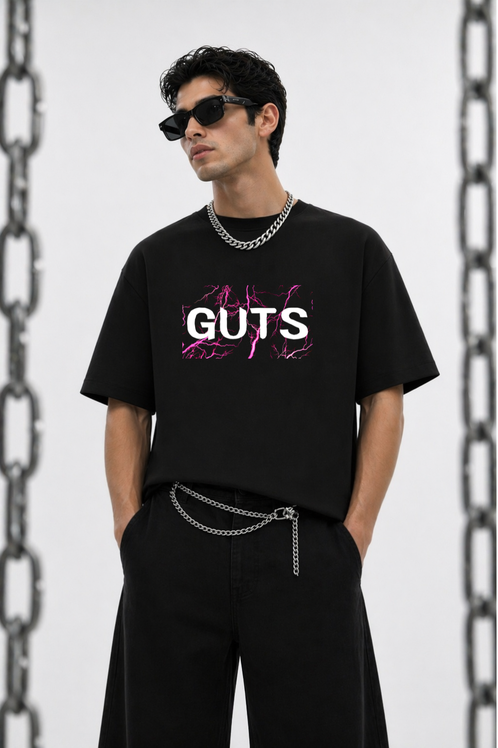 GUTS Oversized Black Edition Tee | Mens Tshirt