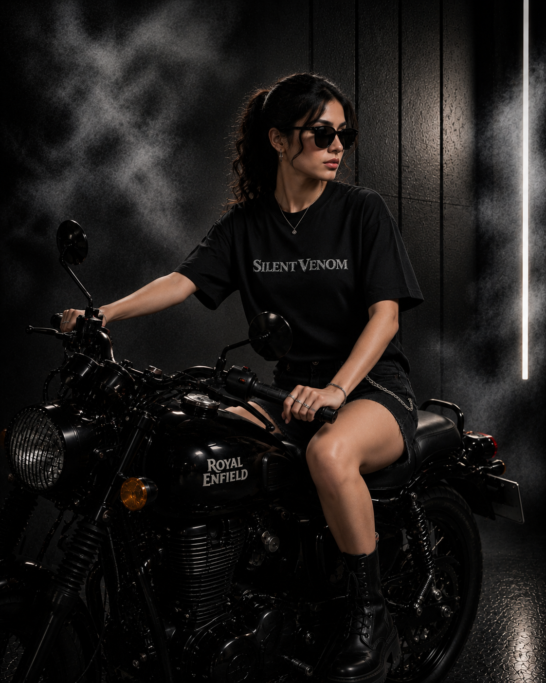 Silent Venom Oversized Black Edition Tee | Womens Tshirt