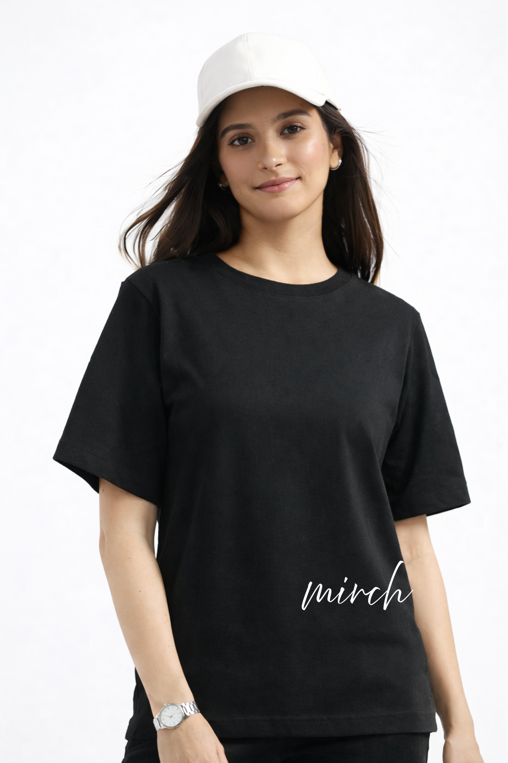 MIRCH MARX Minimal Oversized Black Edition Tee | Womens Tshirt