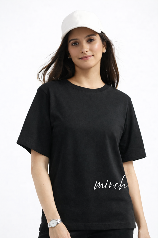 MIRCH MARX Minimal Oversized Black Edition Tee | Womens Tshirt