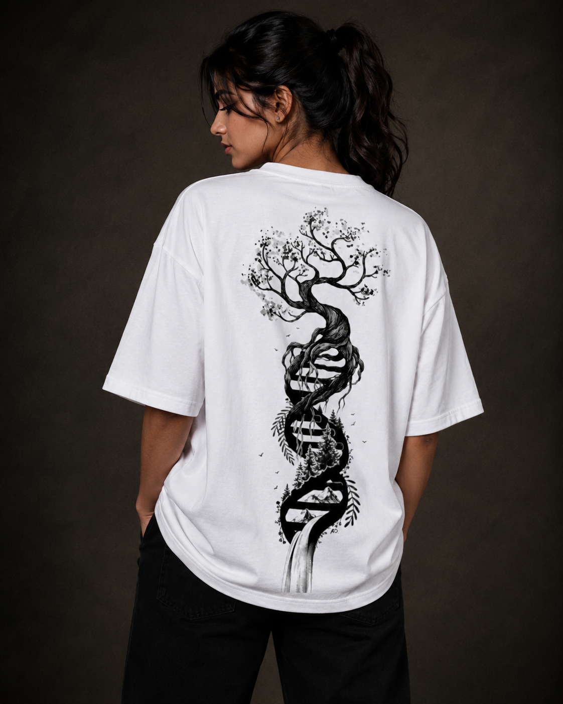 Infinity of Life - Oversized White Edition Tee | Womens Tshirt