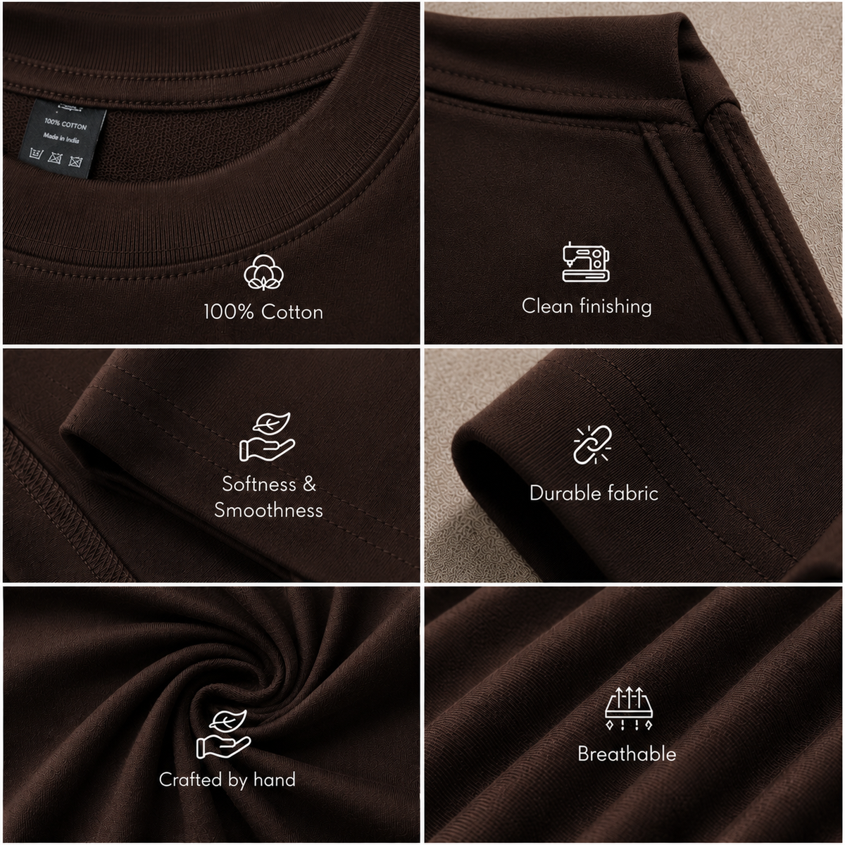 Cocoa Ease Co-ord Premium Cotton Relaxed Fit Tshirt and Wide-Leg Trackpants Set