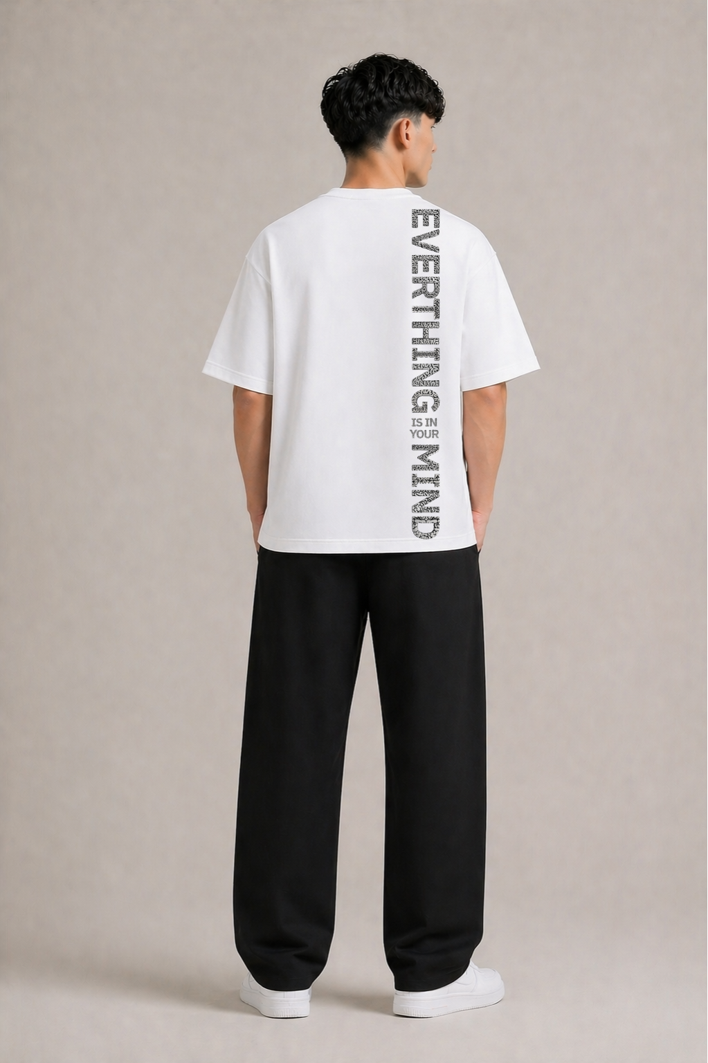 Everything Is In Your Mind Oversized White Edition Tee | Mens Tshirt