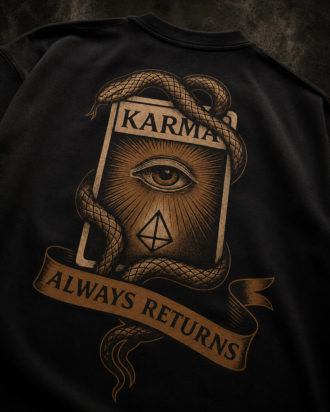 Karma Returns Oversized Black Edition Tee | Womens Tshirt