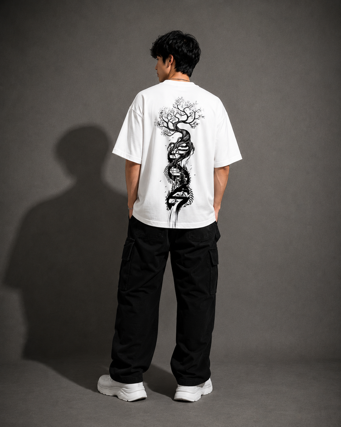 Infinity of Life - Oversized White Edition Tee | Mens Tshirt