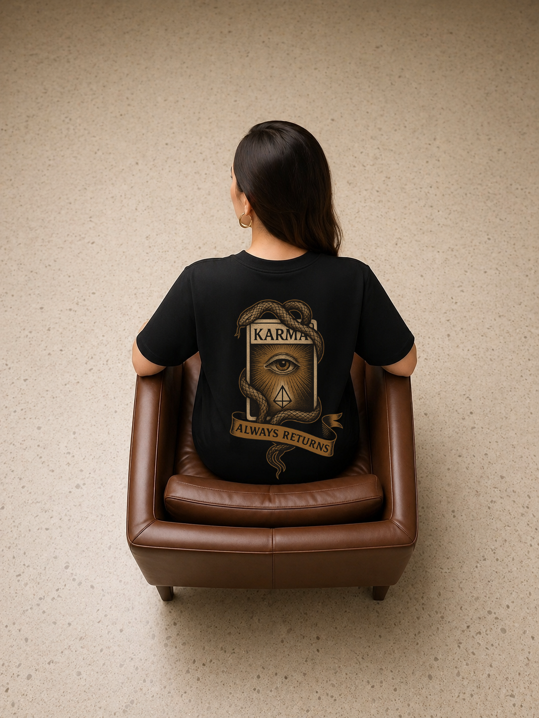 Karma Returns Oversized Black Edition Tee | Womens Tshirt