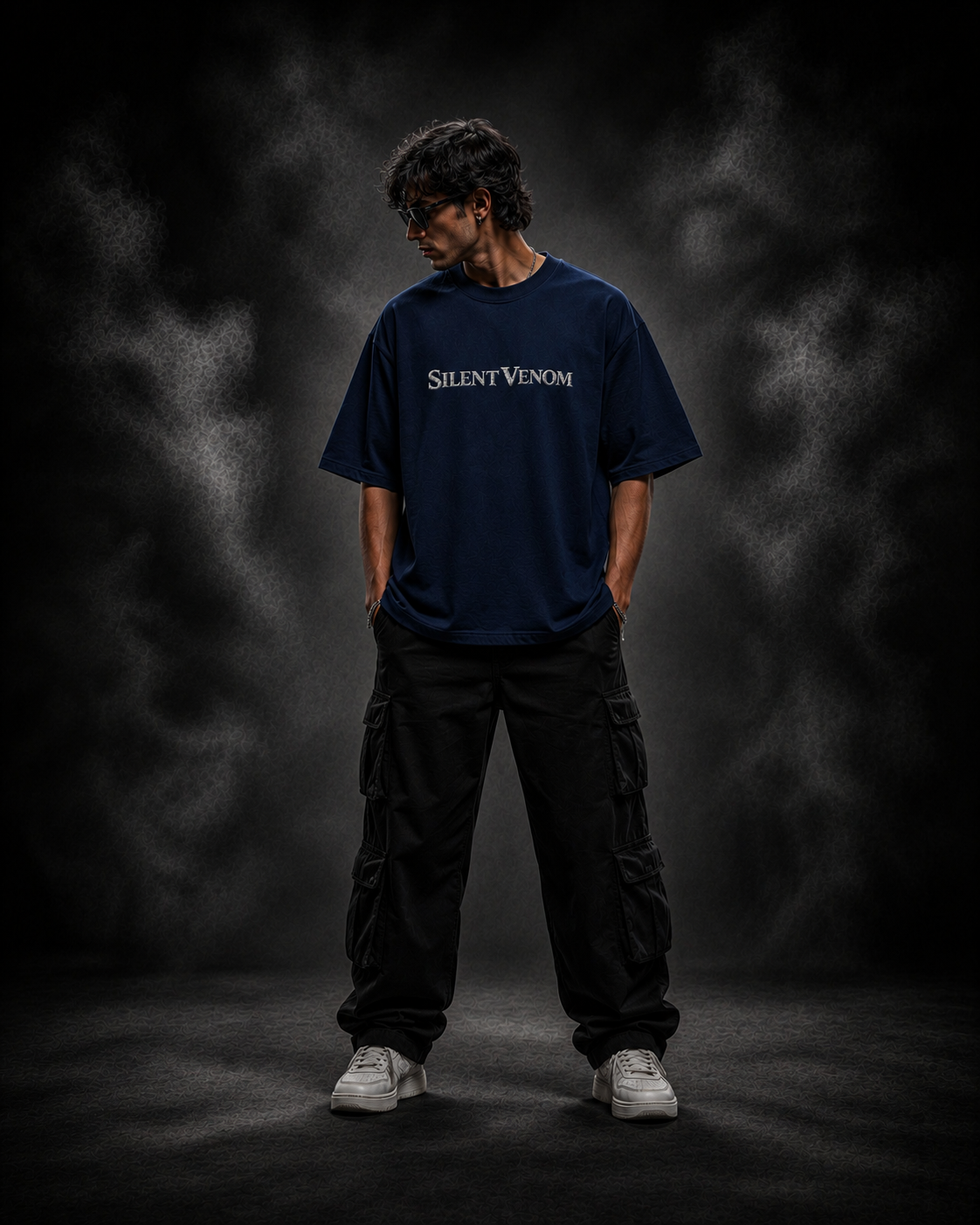 Silent Venom Oversized Midnight Blue Edition Tee | Mens Tshirt