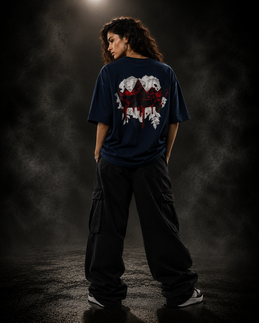 Vengeance Oversized Midnight Blue Edition Tee | Womens Tshirt