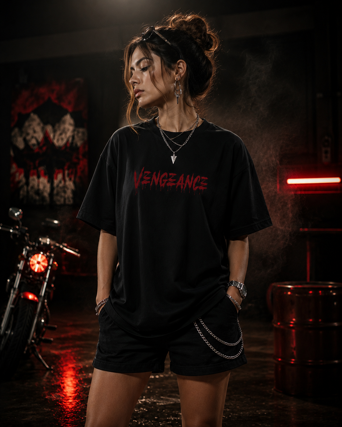 Vengeance Oversized Black Edition Tee | Womens Tshirt