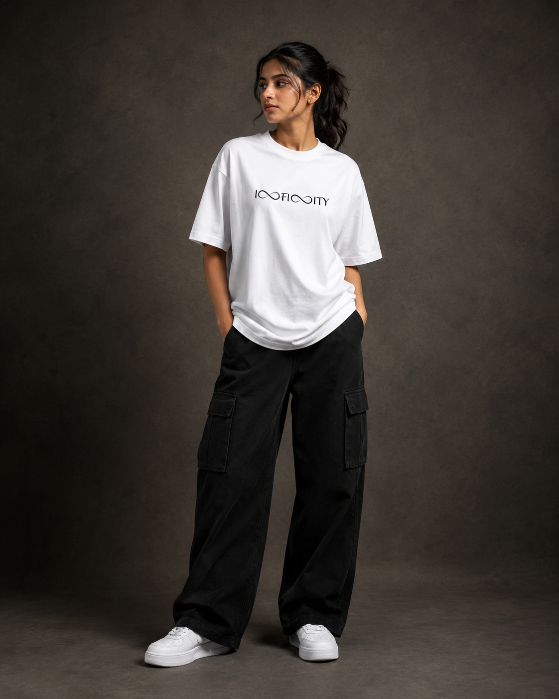 Infinity of Life - Oversized White Edition Tee | Womens Tshirt