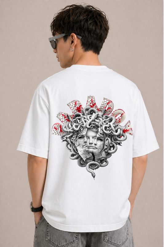 Silent Venom Oversized White Edition Tee | Mens Tshirt