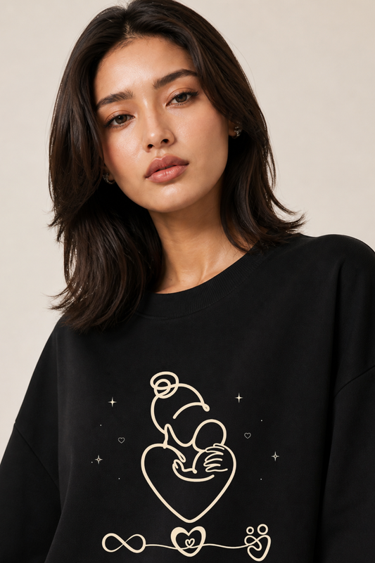 Eternal Oversized Black Mom's Edition Tee