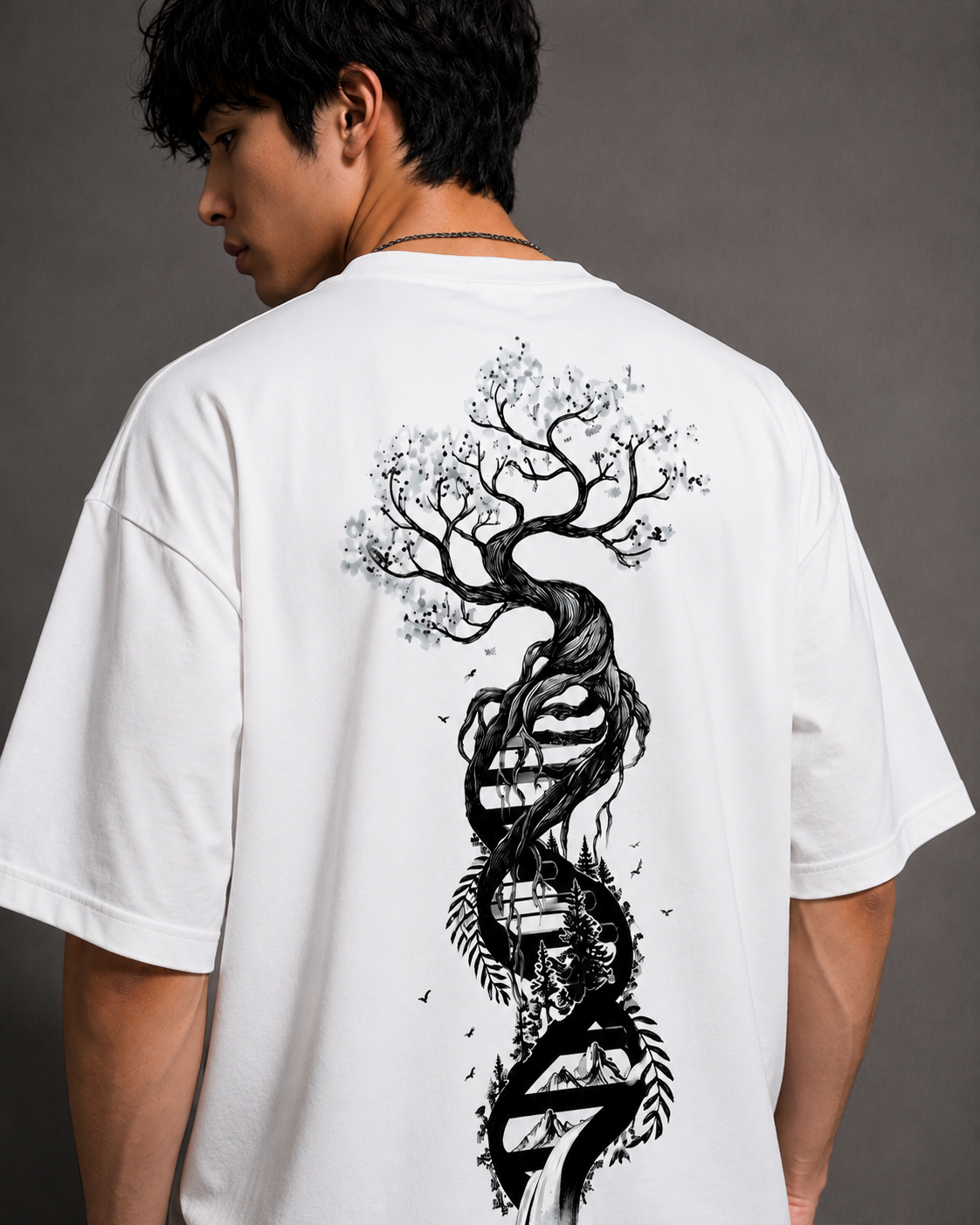 Infinity of Life - Oversized White Edition Tee | Mens Tshirt