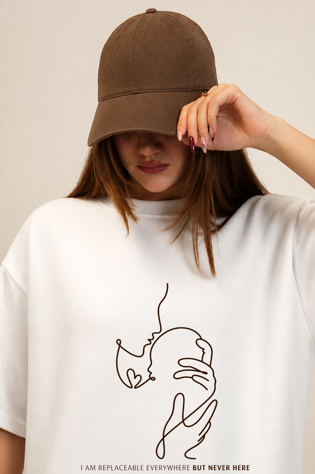 Irreplaceble - Oversized White MOM'S Edition Tee