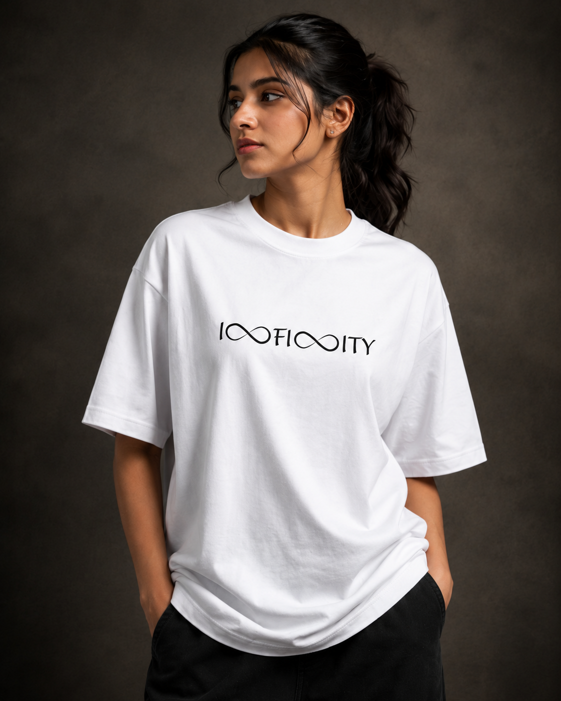 Infinity of Life - Oversized White Edition Tee | Womens Tshirt