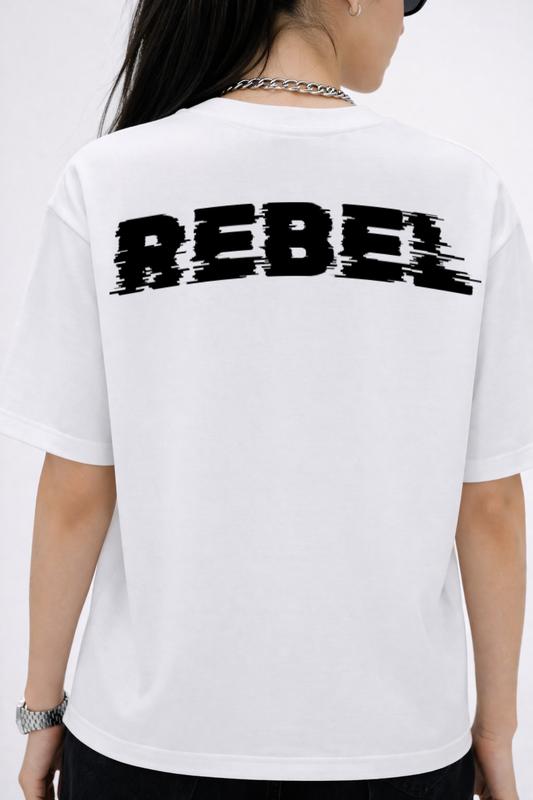 Rebel Oversized White Edition Tee | Womens Tshirt