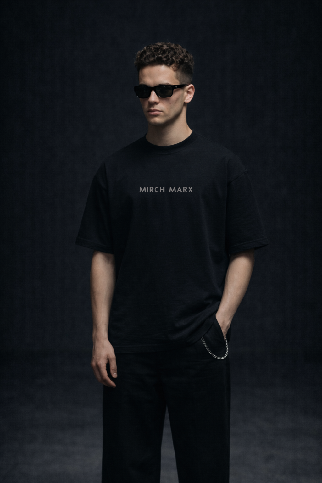 Brave Myths - Blue Stag Oversized Black Edition Tee | Mens Tshirt