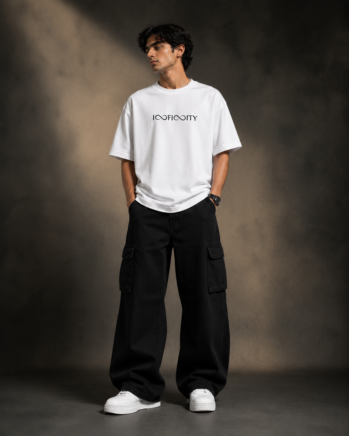 Infinity of Life - Oversized White Edition Tee | Mens Tshirt