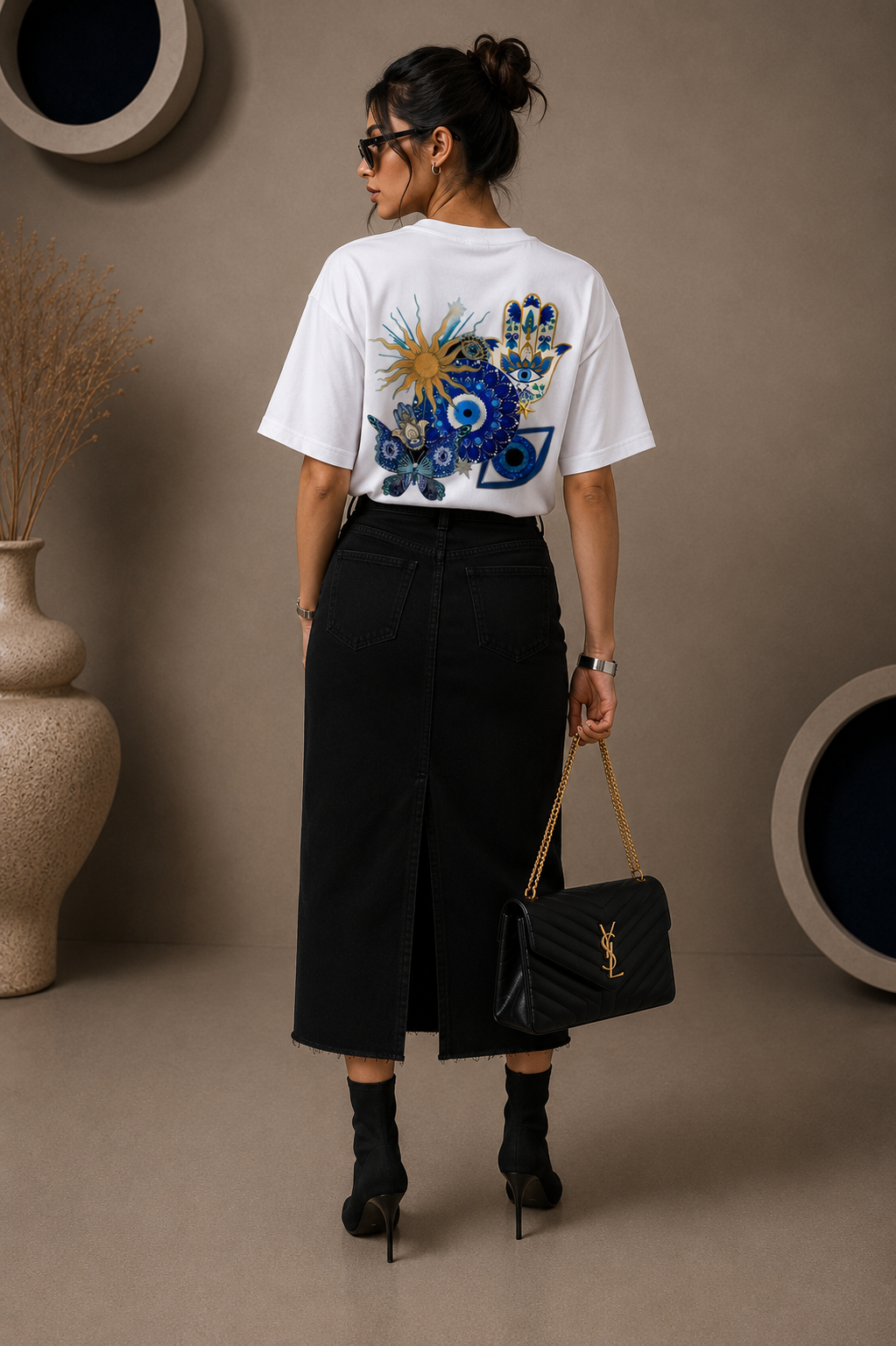 Nazar is Real Oversized White Edition Tee | Womens Tshirt