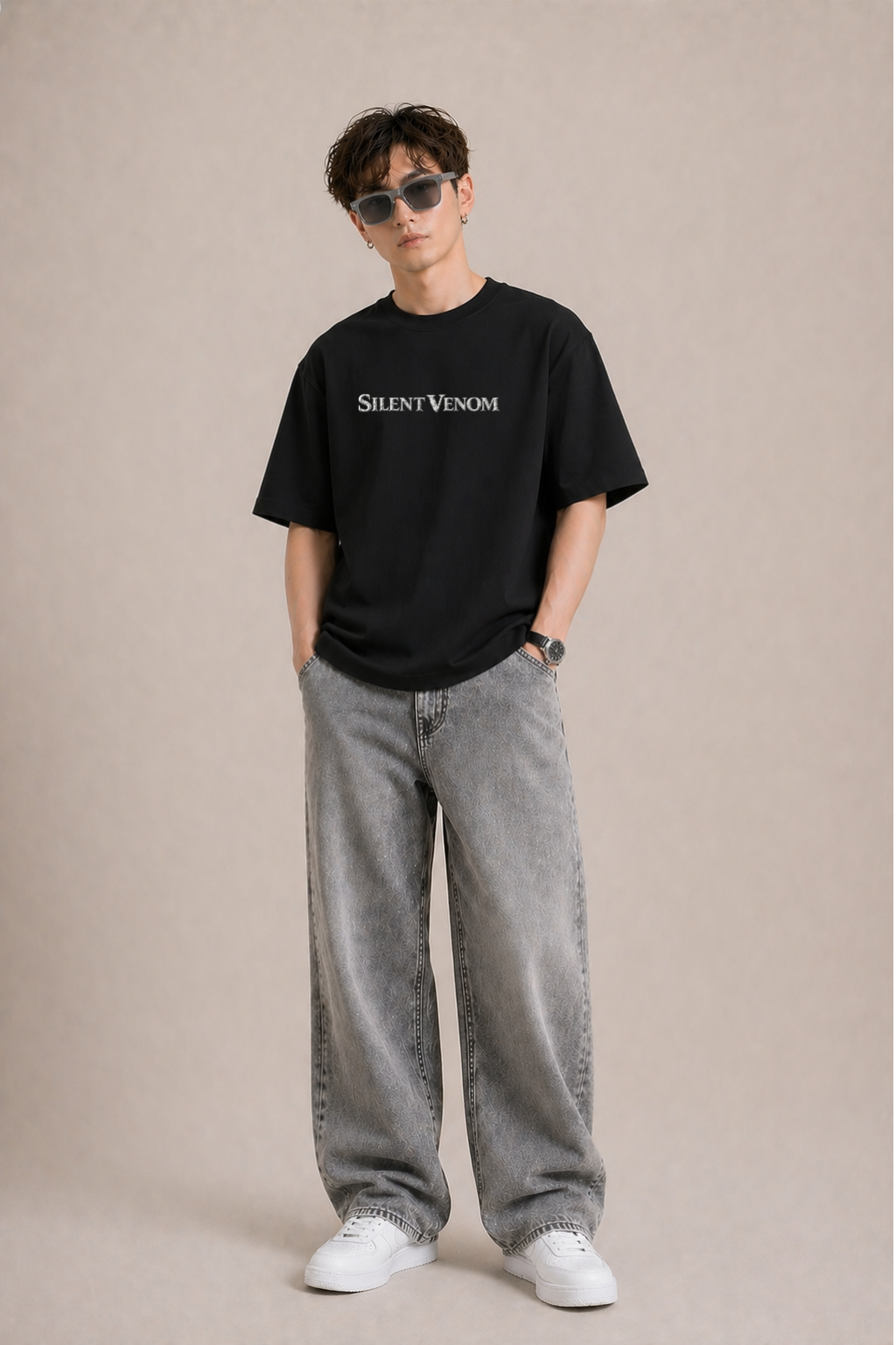 Silent Venom Oversized Black Edition Tee | Mens Tshirt