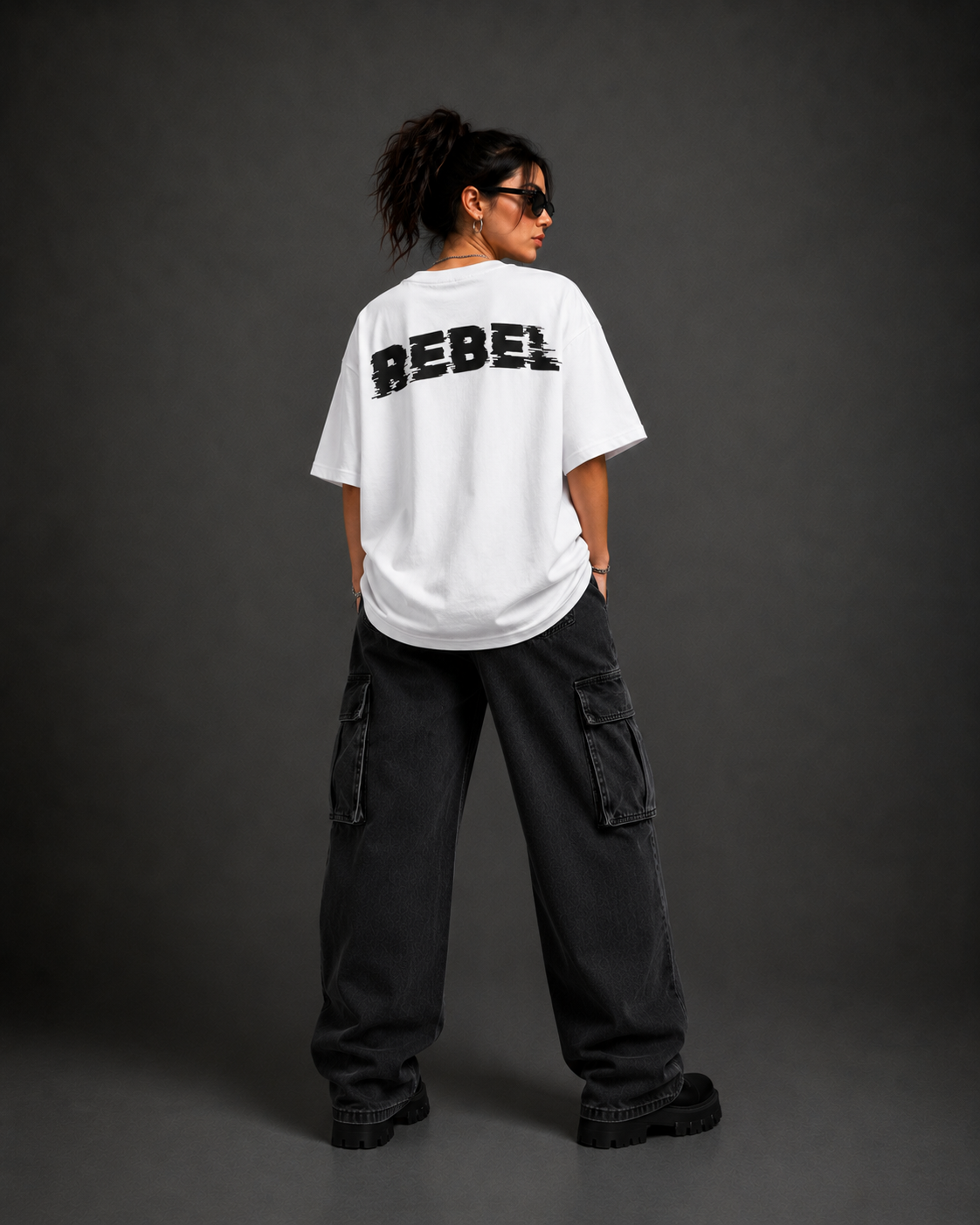 Rebel Oversized White Edition Tee | Womens Tshirt