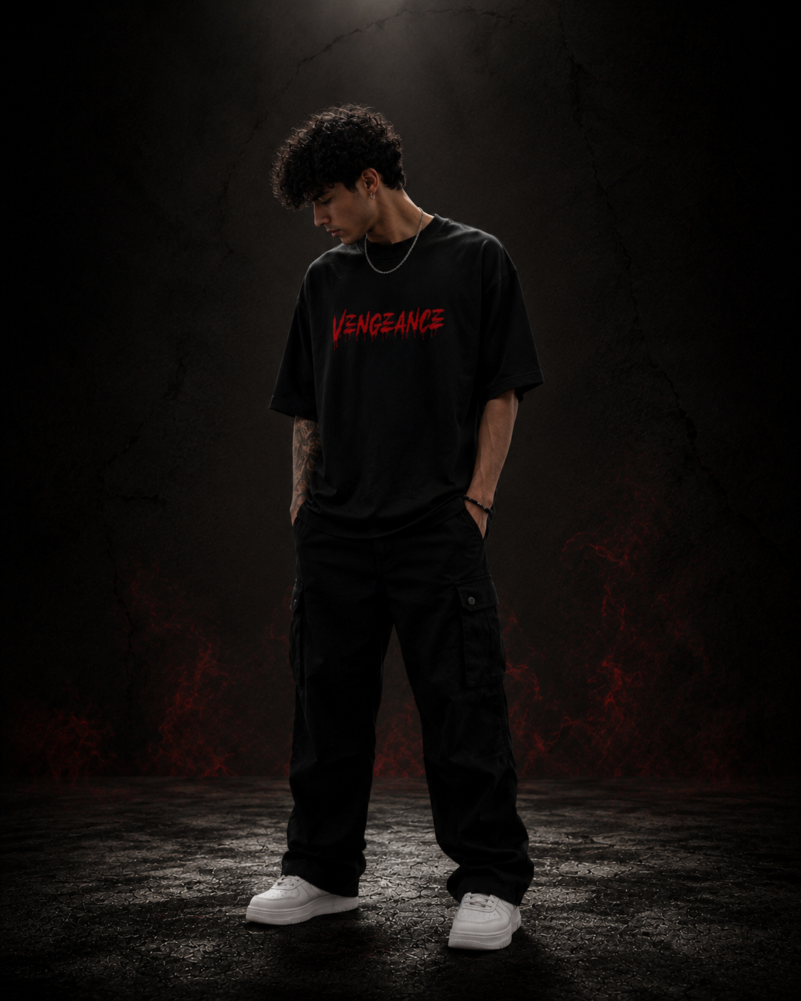 Vengeance Oversized Black Edition Tee | Mens Tshirt