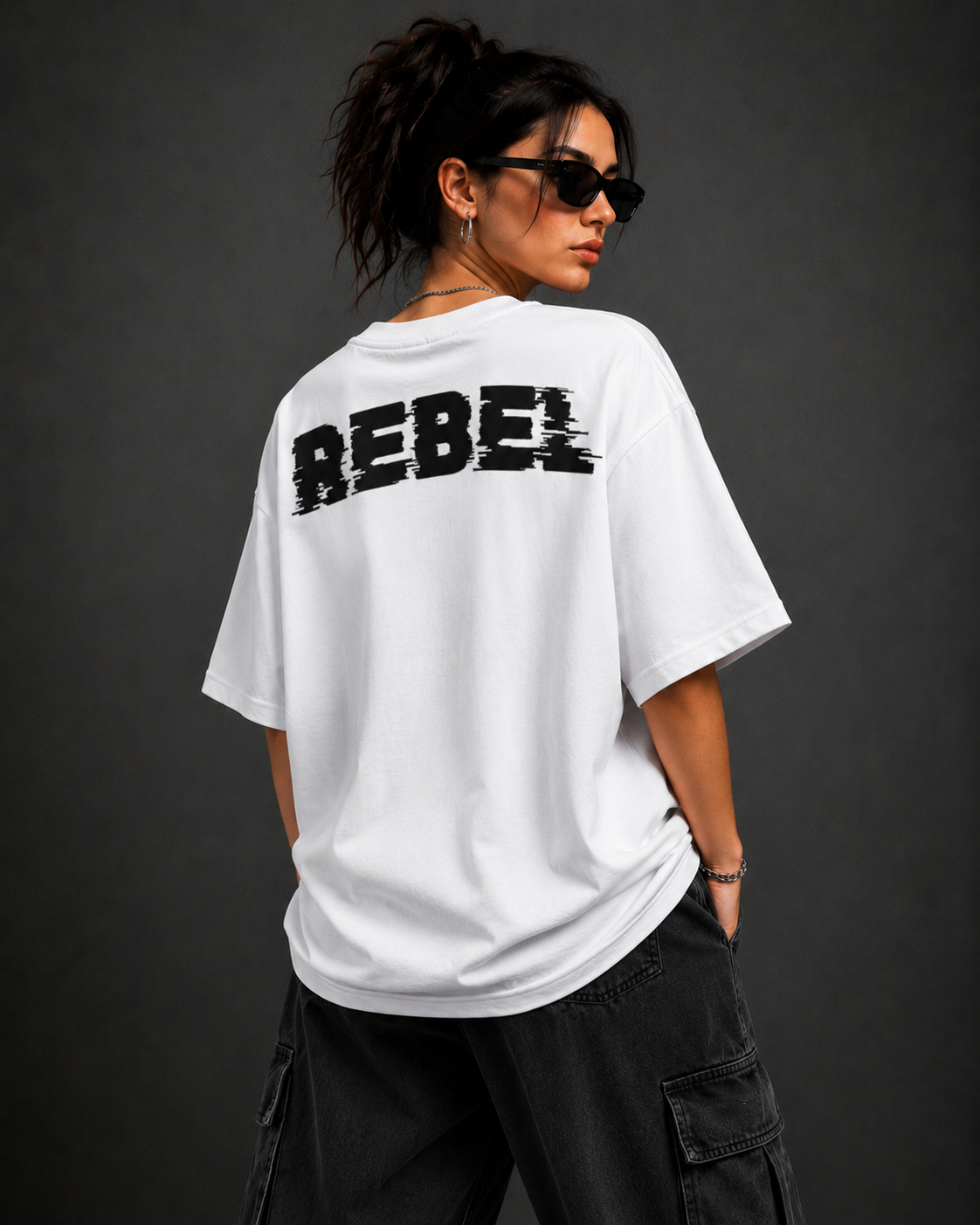 Rebel Oversized White Edition Tee | Womens Tshirt