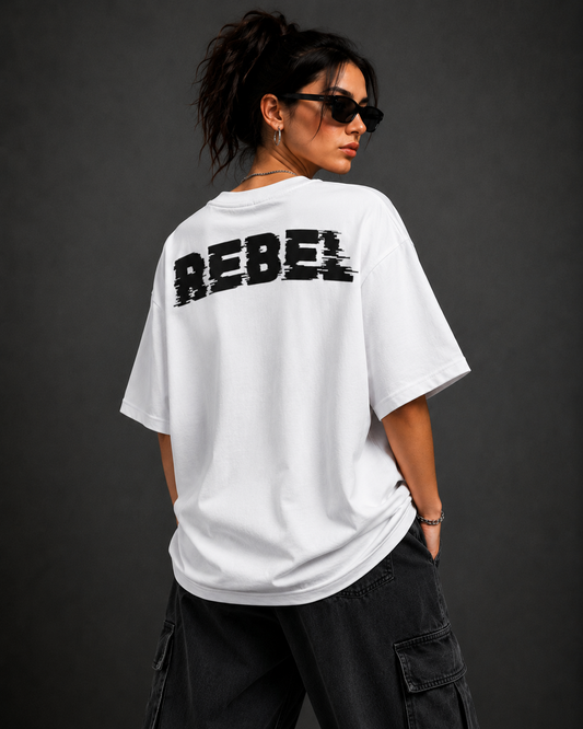 Rebel Oversized White Edition Tee | Womens Tshirt