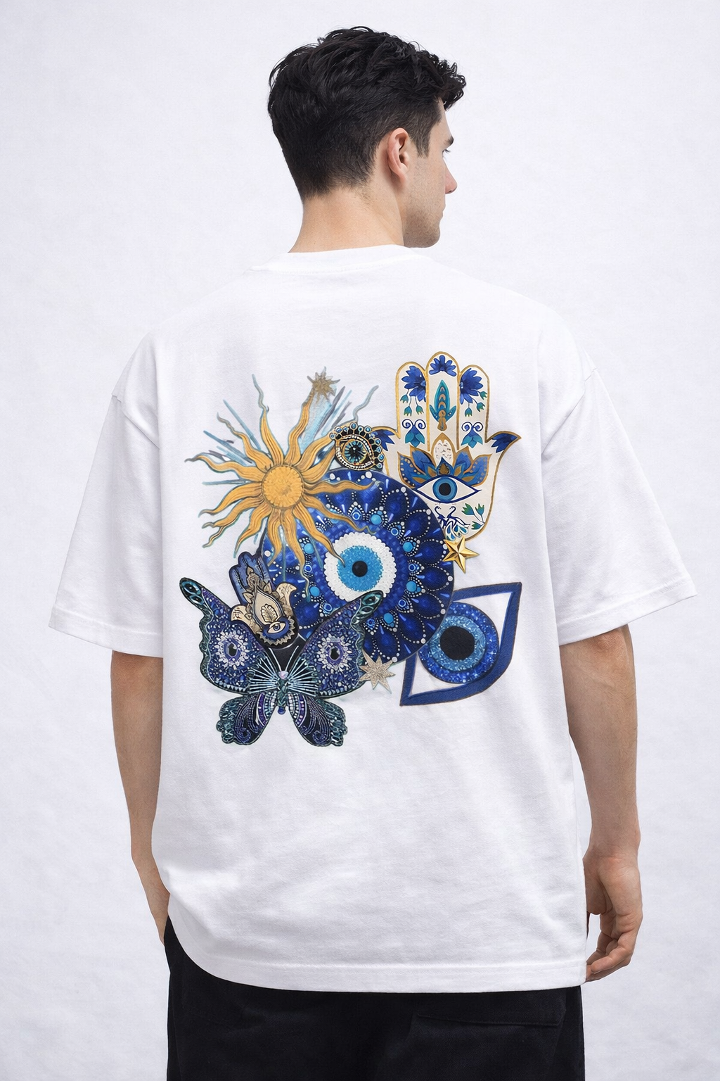 Nazar is Real Oversized White Edition Tee | Mens Tshirt