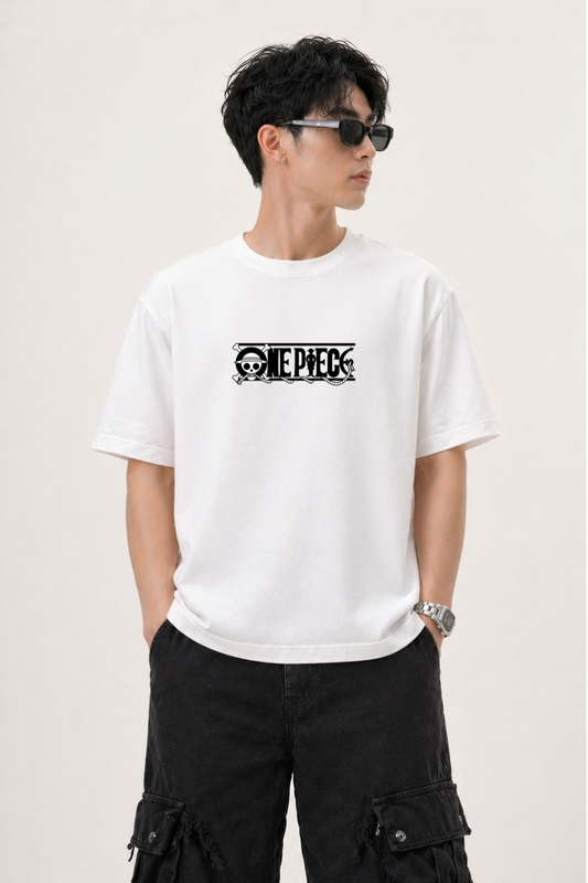 OnePiece Oversized White Edition Tee | Mens Tshirt