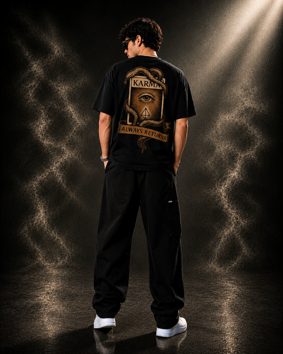 Karma Returns Oversized Black Edition Tee | Mens Tshirt