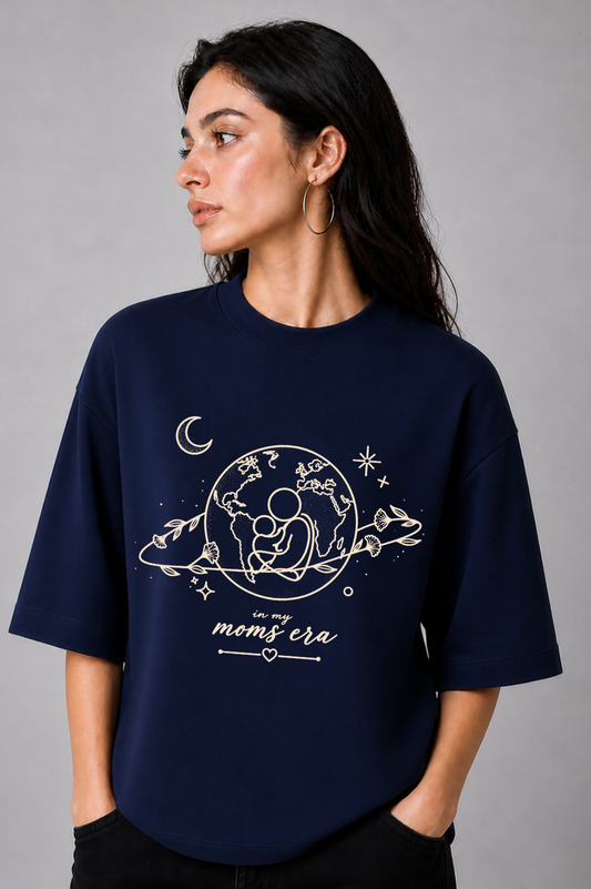 Mom's Era Oversized Midnight Blue Mom's Edition Tee