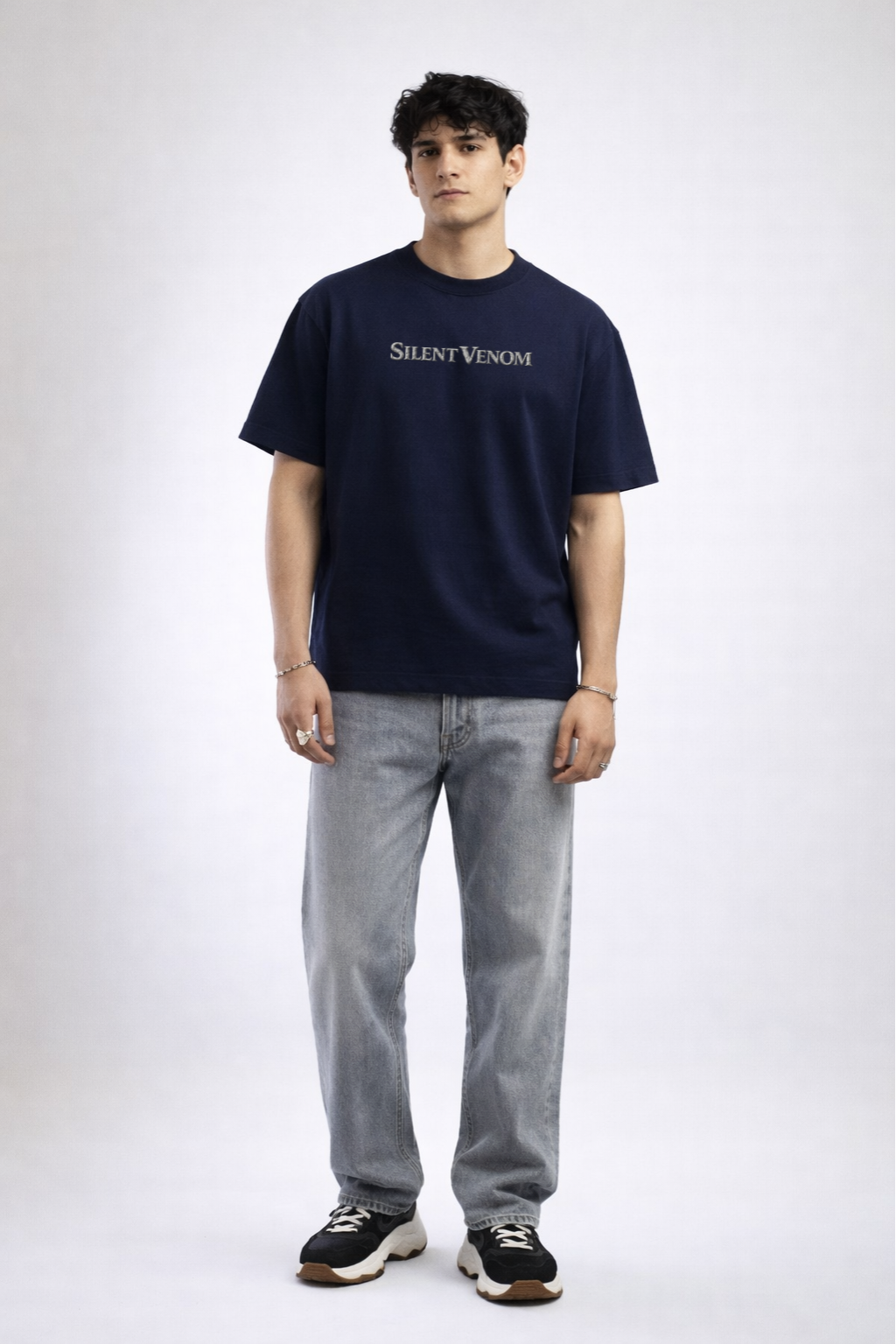 Silent Venom Oversized Midnight Blue Edition Tee | Mens Tshirt