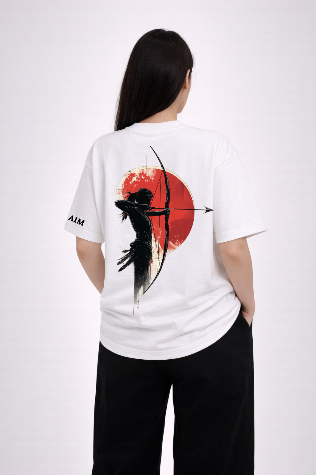 Silent Aim Oversized White Edition Tee | Womens Tshirt