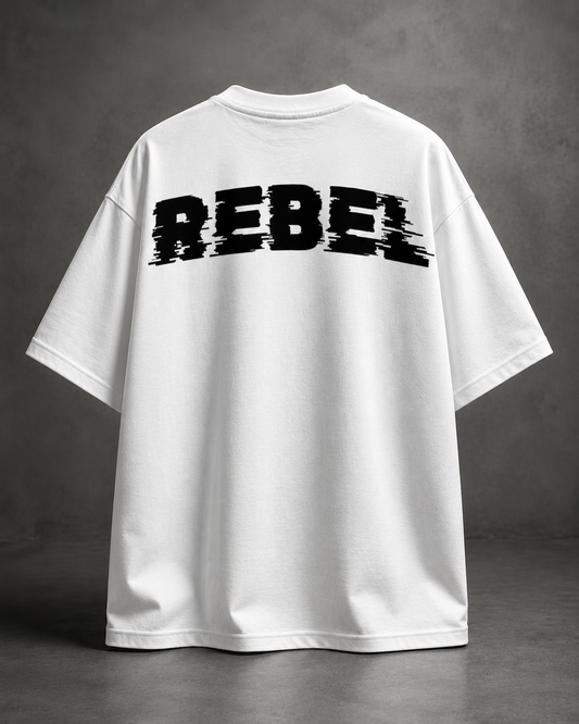 Rebel Oversized White Edition Tee | Mens Tshirt
